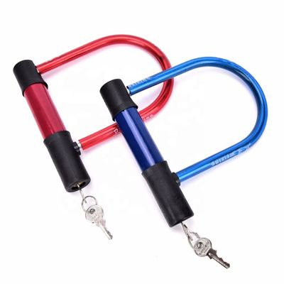 High Safety Black Red Bicycle U Lock Chain for Motorcycle Cycling Cable Lock JWA Ulock