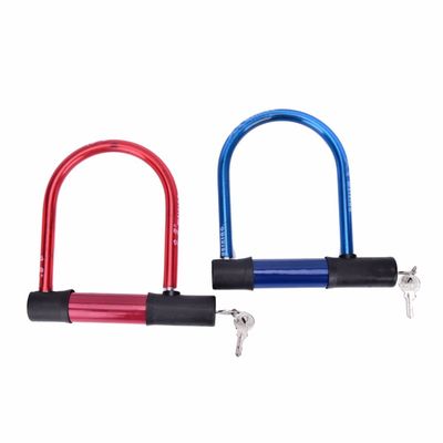 High Safety Black Red Bicycle U Lock Chain for Motorcycle Cycling Cable Lock JWA Ulock
