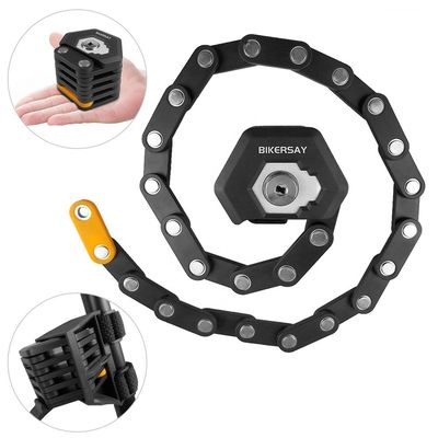 Mountain Bike Road Bicycle Foldable Lock Anti-theft 85cm with 3 Keys Zinc Alloy Alloy Steel