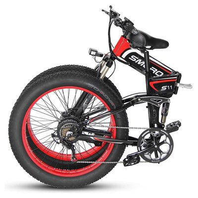 Electric Bike Fat Tire Folding 13AH SMLRO S11 26x4.0 Inch 48V 1000W Motor 7 Speed