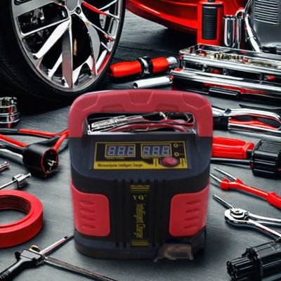 Tiroflx General 15A Intelligent Auto Battery Charger for 12V/24V Cars and Motorcycles
