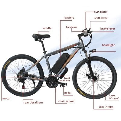 Electric Mountain Bike 26&quot; E-Bike with 48V 13Ah Lithium Battery and Powerful 500W Motor