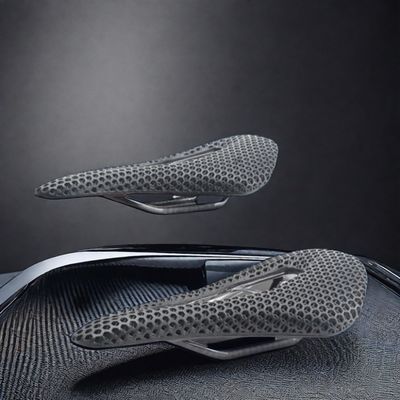 Mountain Biking Essential 3D Printed Carbon Fiber Road Bike Saddle with Hollow Design