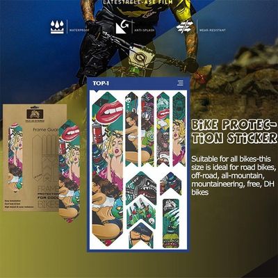 PVC Bike Stickers for Anti-slip MTB Frame Protection and Customized Road Bike Design