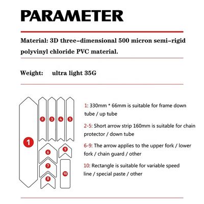 PVC Bike Stickers for Anti-slip MTB Frame Protection and Customized Road Bike Design