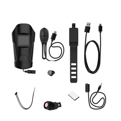 Black Usb Charging Bike Front Light Flashlight Handlebar Cycling Head Light Speed Meter Lcd Screen
