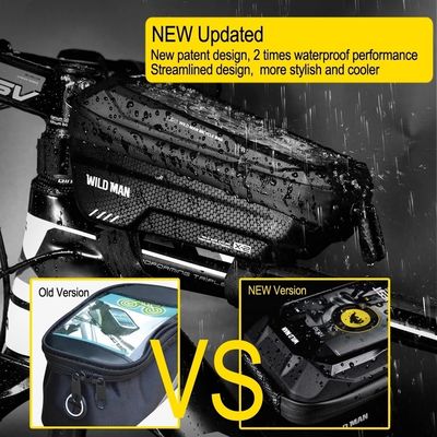 Waterproof 6.6in Phone Case Touchscreen Bag for MTB Pack 1L Capacity Bicycle Accessories