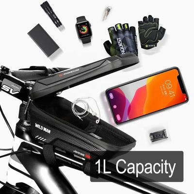 Waterproof 6.6in Phone Case Touchscreen Bag for MTB Pack 1L Capacity Bicycle Accessories