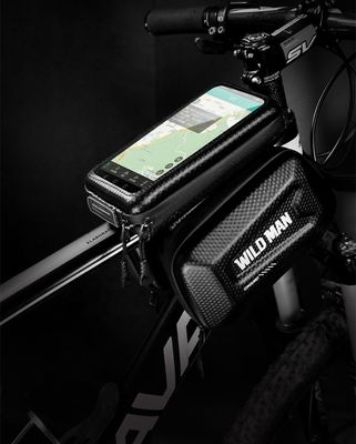 Front Tube Frame Bike Bicycle Handlebar Bag with 1L Capacity Waterproof Phone Mount