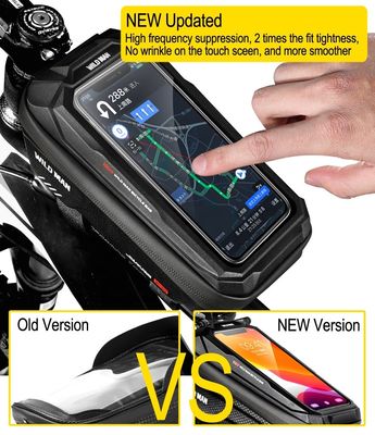 Front Tube Frame Bike Bicycle Handlebar Bag with 1L Capacity Waterproof Phone Mount