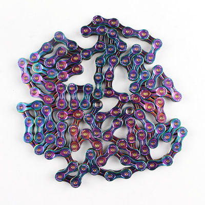 Full Hollow Stainless Steel Bike Chain for 2021 SUMC 9/10/11/12 Speed Rainbow Bicycle