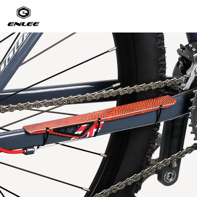 MTB Bicycle Frame Chain Guard Protector in Black 26x6.3x0.07cm for Cycling and Bikes